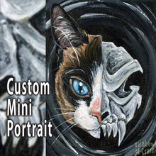 Load image into Gallery viewer, Custom Pet Skull Portrait - Mini ACEO

