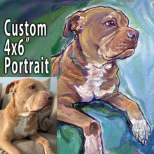 Load image into Gallery viewer, Custom Pet Portrait - 4x6 Canvas Board
