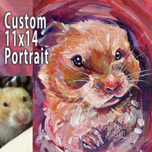 Load image into Gallery viewer, Custom Pet Portrait - 11x14 Canvas
