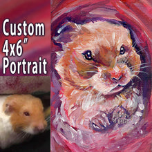 Load image into Gallery viewer, Custom Pet Portrait - 4x6 Canvas Board
