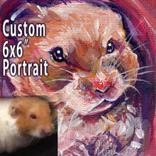 Load image into Gallery viewer, Custom Pet Portrait - 6x6 Canvas Board
