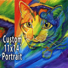 Load image into Gallery viewer, Custom Pet Rainbow Portrait - 11x14 Canvas
