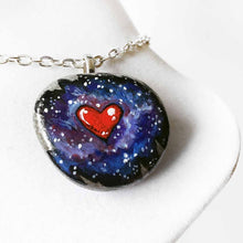 Load image into Gallery viewer, Heart Outer Space - Rock Art, Magnet, or Necklace
