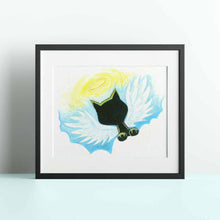 Load image into Gallery viewer, Angel Black Cat - Art Print
