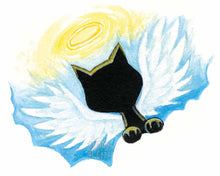 Load image into Gallery viewer, Angel Black Cat - Art Print
