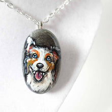 Load image into Gallery viewer, Stella the Australian Shepherd - Rock Art, Magnet, or Necklace
