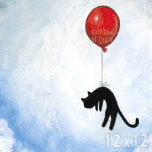 Load image into Gallery viewer, Balloon Black Cat Art Print
