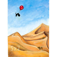 Load image into Gallery viewer, Black Cat Desert Art Print
