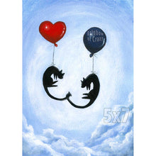 Load image into Gallery viewer, Balloon Black Cats - Art Print

