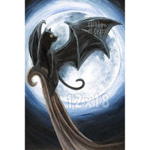 Load image into Gallery viewer, Bat Black Cat - Art Print
