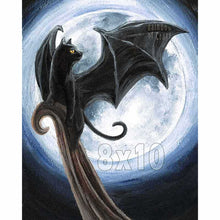 Load image into Gallery viewer, Bat Black Cat - Art Print

