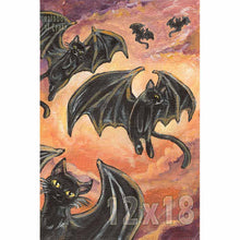 Load image into Gallery viewer, Bat Black Cats - Art Print
