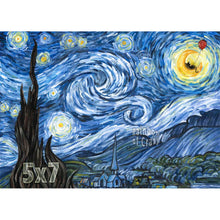 Load image into Gallery viewer, Black Cat Starry Night - Art Print
