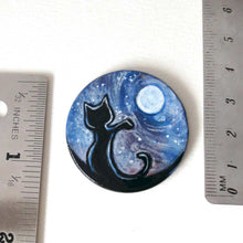Load image into Gallery viewer, Black Cat, Hi Moon - Wood Art, Magnet, or Necklace
