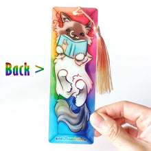 Load image into Gallery viewer, The back of the bookmark, the image mirrored from the front side.
