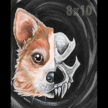 Load image into Gallery viewer, Corgi Dog Skull - Art Print
