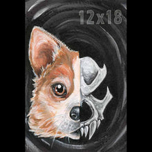Load image into Gallery viewer, Corgi Dog Skull - Art Print
