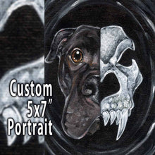 Load image into Gallery viewer, Custom Pet Skull Portrait - 5x7 Canvas
