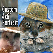 Load image into Gallery viewer, Custom Pet Portrait - 4x6 Canvas Board
