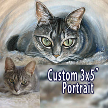 Load image into Gallery viewer, Custom Pet Portrait / 3x5 Canvas Board
