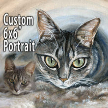 Load image into Gallery viewer, Custom Pet Portrait - 6x6 Canvas Board
