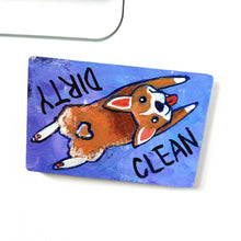 Load image into Gallery viewer, Clean &amp; Dirty Dishwasher Magnet - Corgi
