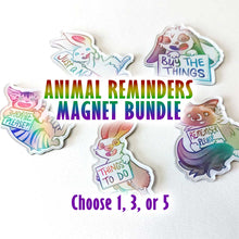 Load image into Gallery viewer, Animal Reminders Magnet Bundle - Flat Magnets
