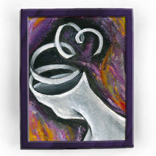 Load image into Gallery viewer, an art print, featuring a surreal illustration touching on mental health: a figure facing away, its head unravelling into a long, curling ribbon.
