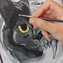 Load and play video in Gallery viewer, Custom Pet Skull Portrait - 8x10 Canvas
