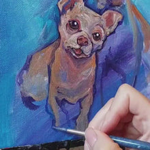 Load and play video in Gallery viewer, Custom Pet Portrait - 8x10 Canvas
