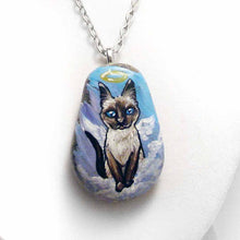 Load image into Gallery viewer, Siamese Cat Angel - Rock Art, Magnet, or Necklace
