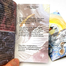 Load image into Gallery viewer, An example of an entry in the Animism Tarot booklets describes The Star as brilliance and transformation.

