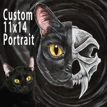 Load image into Gallery viewer, Custom Pet Skull Portrait - 11x14 Canvas
