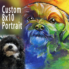Load image into Gallery viewer, Custom Pet Rainbow Portrait - 8x10 Canvas
