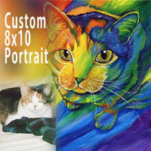 Load image into Gallery viewer, Custom Pet Rainbow Portrait - 8x10 Canvas
