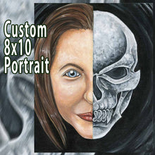 Load image into Gallery viewer, Custom Skull Portrait - 8x10 Canvas
