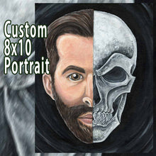 Load image into Gallery viewer, Custom Skull Portrait - 8x10 Canvas
