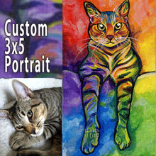 Load image into Gallery viewer, Custom Pet Rainbow Portrait - 3x5 Canvas Board
