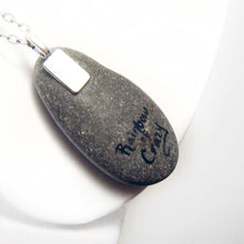 Load image into Gallery viewer, the back of the octopus stone / pendant, signed with "Rainbow of Crazy"

