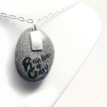 Load image into Gallery viewer, the back of the rough collie portrait stone, signed wtih "rainbow of crazy"
