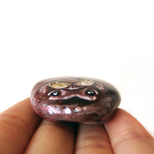 Load image into Gallery viewer, the top side of wade the walrus' stone portrait, showing the top of his head
