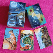 Load image into Gallery viewer, The Animism Tarot: BORDERLESS Edition, deck, box, and the Fool tarot card
