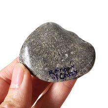 Load image into Gallery viewer, The back of a stone, signed with "Rainbow of Crazy"

