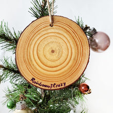 Load image into Gallery viewer, The back of the Himalayan cat ornament, signed with, Rainbow of Crazy
