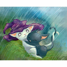 Load image into Gallery viewer, Rain Cats - Art Print

