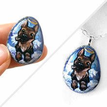 Load image into Gallery viewer, German Shepherd Angel - Rock Art, Magnet, or Necklace
