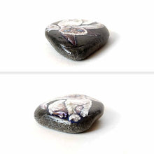 Load image into Gallery viewer, small rock art painted with a portrait of a Javanese cat with blue eyes

