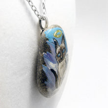 Load image into Gallery viewer, the side of the siamese cat stone, shown as a necklace

